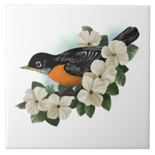 American Robin Bird Fliese