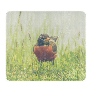 American Robin Bird Green Schneidebrett