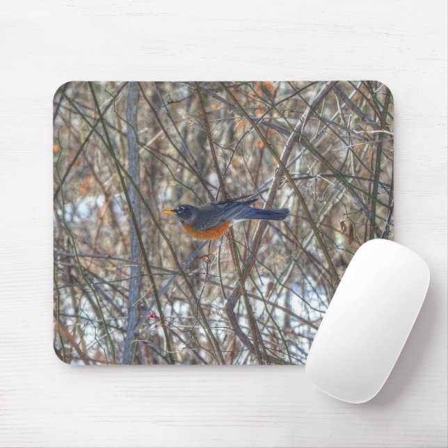 American Robin Mousepad (Mit Mouse)