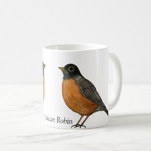 American Robin White Coffee Cup Kaffeetasse
