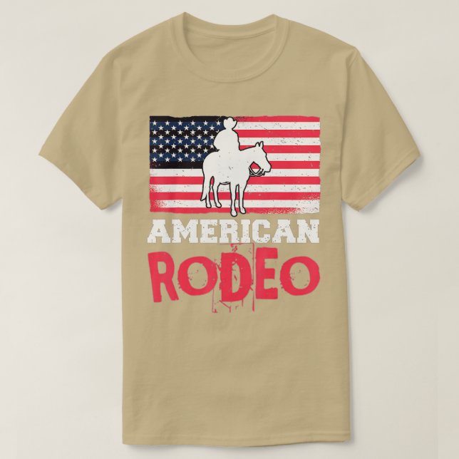 American Rodeo Cowboy Pferde Bull Reiten für Männe T-Shirt (Design vorne)