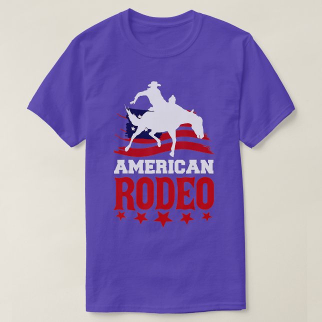 American Rodeo Cowboy Pferde Bull Reiten für Männe T-Shirt (Design vorne)