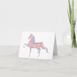 American Saddlebed Note Card Karte