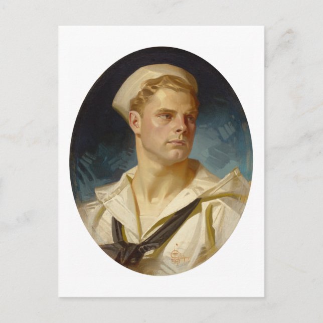 American Sailor von Joseph Leyendecker Postkarte (Vorderseite)