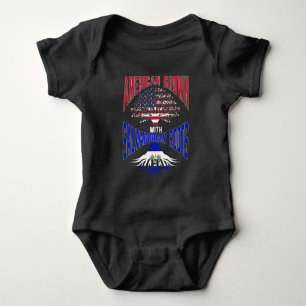 American Salvadorian Roots USA El Salvador Flagge Baby Strampler