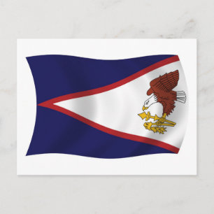 American Samoa Flag Postcard Postkarte