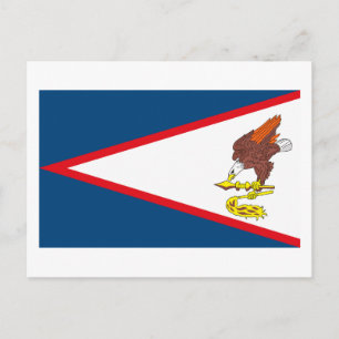 American Samoa Flag Postcard Postkarte