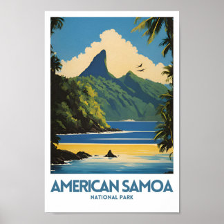 American Samoa National Park Minimal Travel Poster
