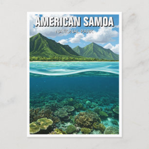 American Samoa National Park Travel Coral Reef Postkarte