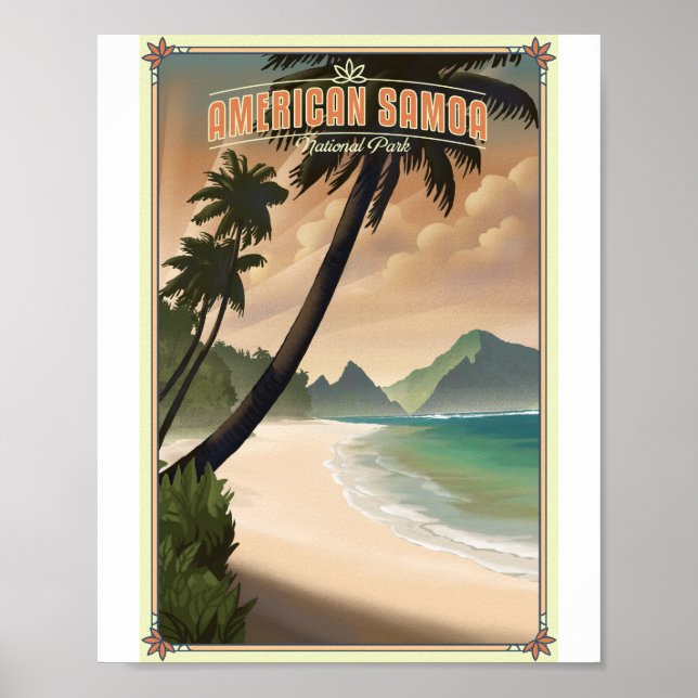 American Samoa Nationalpark Litho Artwork Poster (Vorne)