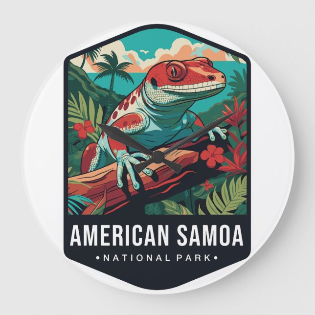 AMERICAN SAMOA NP CLOCK  GROßE WANDUHR (Vorderseite)