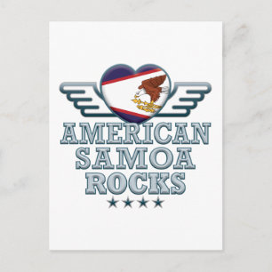 American Samoa Rocks v2 Postkarte