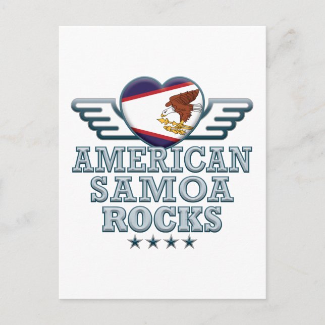 American Samoa Rocks v2 Postkarte (Vorderseite)