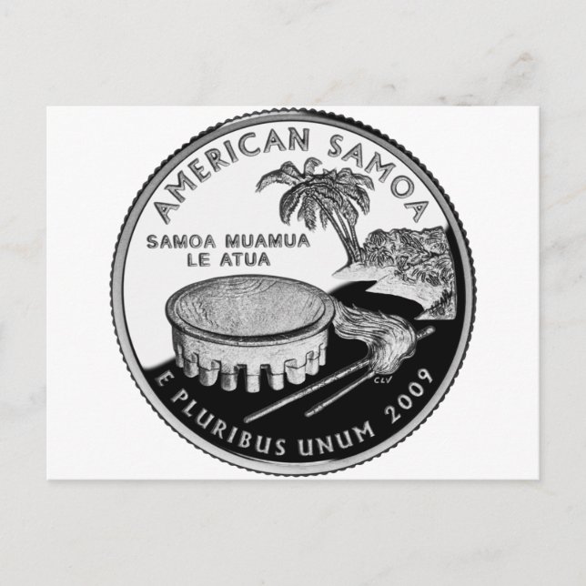 American Samoa Staat Viertel Postkarte (Vorderseite)