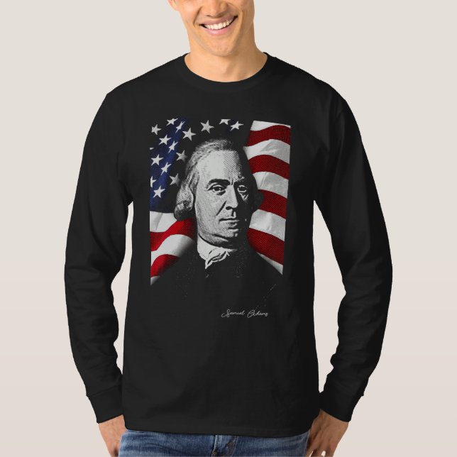 American samuel adams Eyes Flag Country T-Shirt (Vorderseite)