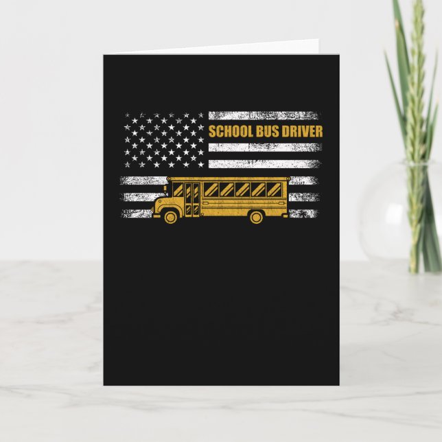 American School Bus Driver Karte (Vorderseite)