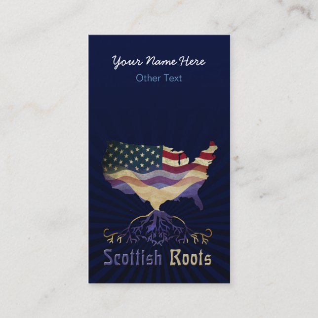 American Scottish Roots Custom Business Cards Visitenkarte (Vorderseite)