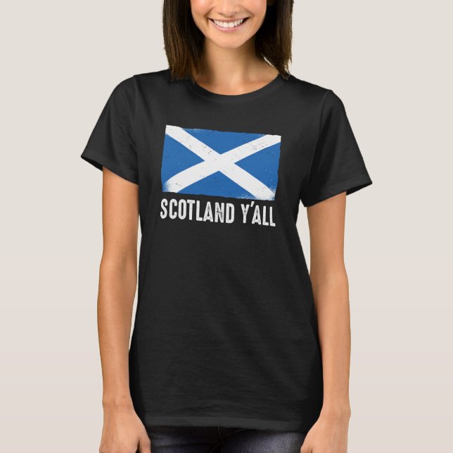 American  Scottish Scotland Y'All T-Shirt (Vorderseite)