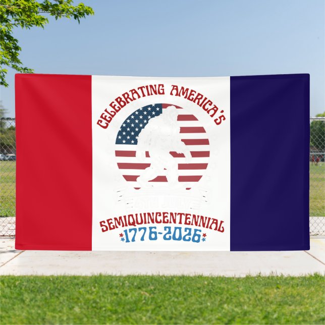 American Semiquincentennial Walking Figure Emblem  Banner (Außenbereich)
