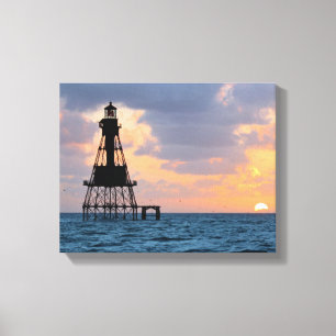 American Shoal Lighthouse, Florida Canvas Print Leinwanddruck