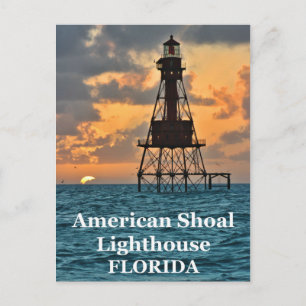 American Shoal Lighthouse, Florida Postcard Postkarte