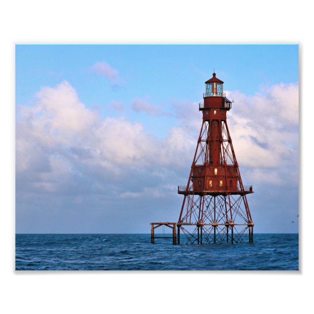 American Shoal Lighthouse, Florida Satin Foto (Vorne)