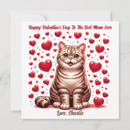 American Shorthair Cat Valentine Day Pursuit Feiertagskarte