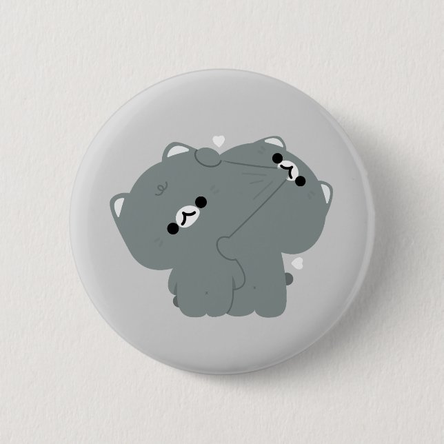 American Shorthair Couple Button (Vorderseite)