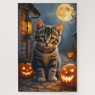 American Shorthair Halloween-Porträtkunst Puzzle
