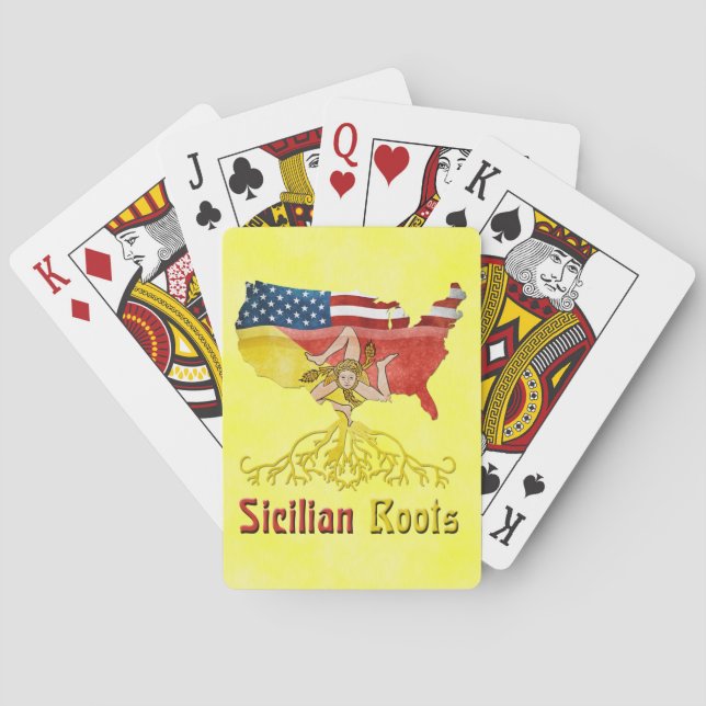 American Sicilian Roots Playing Cards Spielkarten (Rückseite)
