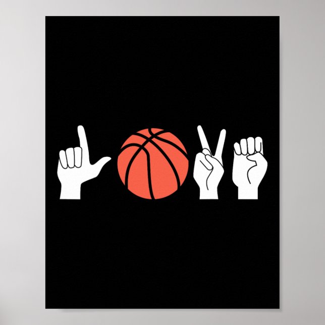 American Sign Language Asl Deaf Sketll  Poster (Vorne)