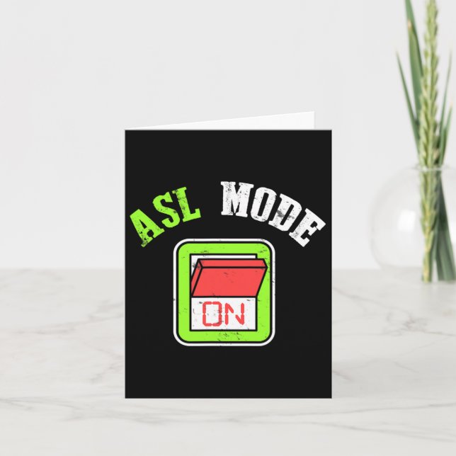 American Sign Language Asl Im Deaf Awareness Karte (Vorderseite)