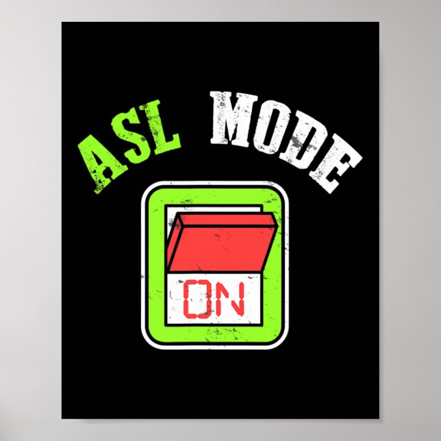 American Sign Language ASL Im Deaf Awareness Poster (Vorne)