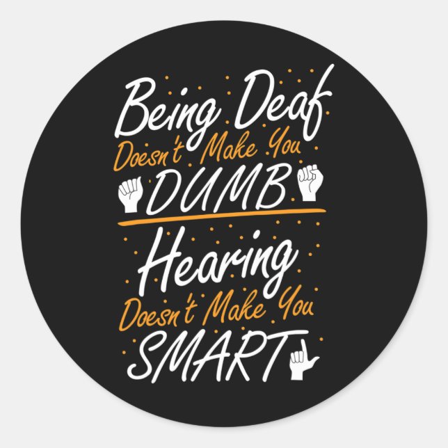 American Sign Language Awareness - ASL Deaf Pride Runder Aufkleber (Vorderseite)