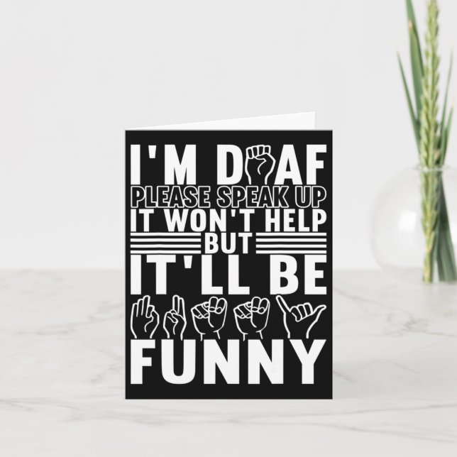 American Sign Language Deaf Awareness 13 Karte (Vorderseite)