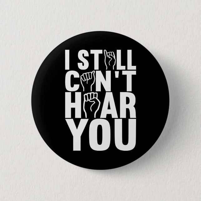 American Sign Language Deaf Awareness 15 Button (Vorderseite)