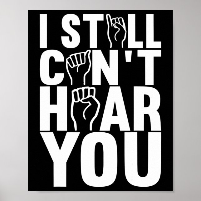 American Sign Language Deaf Awareness 15 Poster (Vorne)