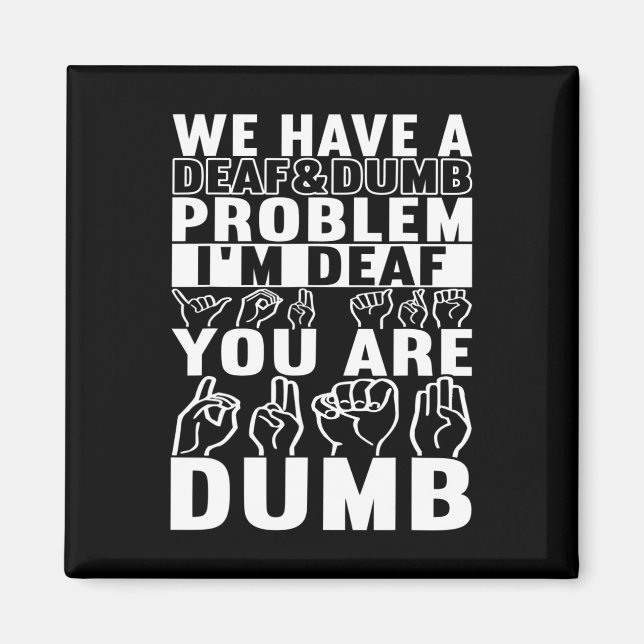 American Sign Language Deaf Awareness 16 Magnet (Vorne)