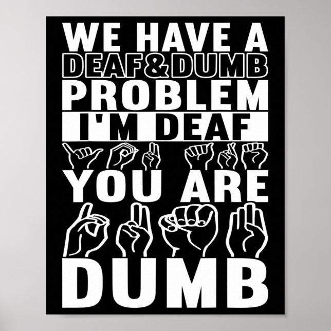 American Sign Language Deaf Awareness 16 Poster (Vorne)