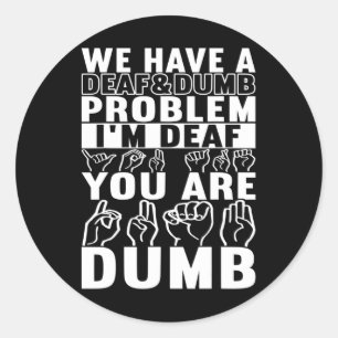 American Sign Language Deaf Awareness 16 Runder Aufkleber