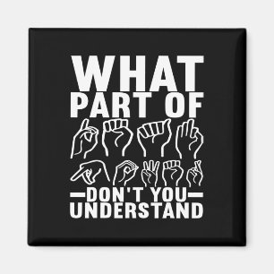 American Sign Language Deaf Awareness 17 Magnet