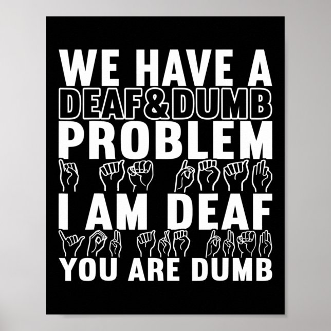 American Sign Language Deaf Awareness 20 Poster (Vorne)