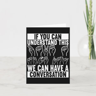 American Sign Language Deaf Awareness 2 Karte