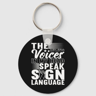 American Sign Language Deaf Awareness 5 Schlüsselanhänger