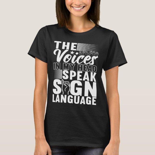 American Sign Language Deaf Awareness 5 T-Shirt (Vorderseite)