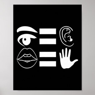 American Sign Language Deaf Awareness 6 Poster