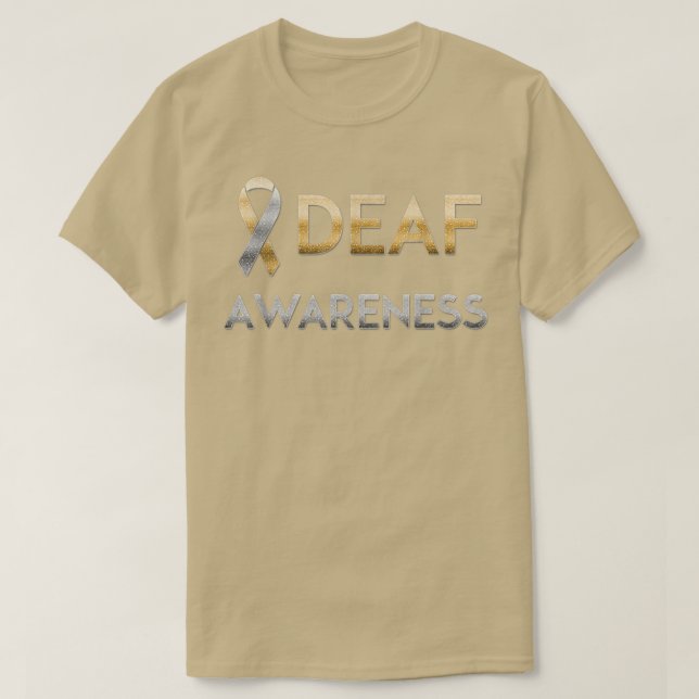 American sign language Deaf Awareness T Shirt (Design vorne)