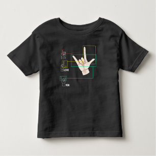 American Sign Language Handzeichen ASL I Liebe Sie Kleinkind T-shirt