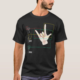 American Sign Language Handzeichen ASL I Liebe You T-Shirt