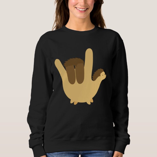 American Sign Language I Love You Valentines  Kid Sweatshirt (Vorderseite)